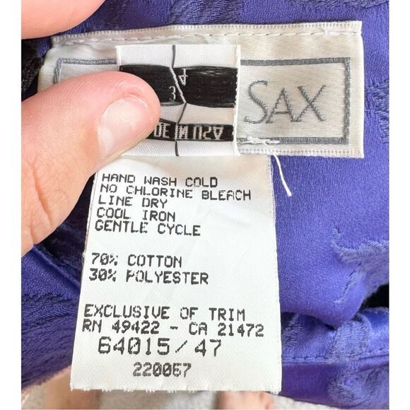 Vintage Gunne Sax Cottage Core Stunning Lace Collar Vibrant Blue Evening Dress - Picture 4 of 4